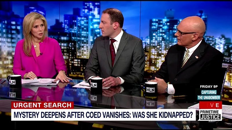 Marie on HLN About Missing Coed Mystery A