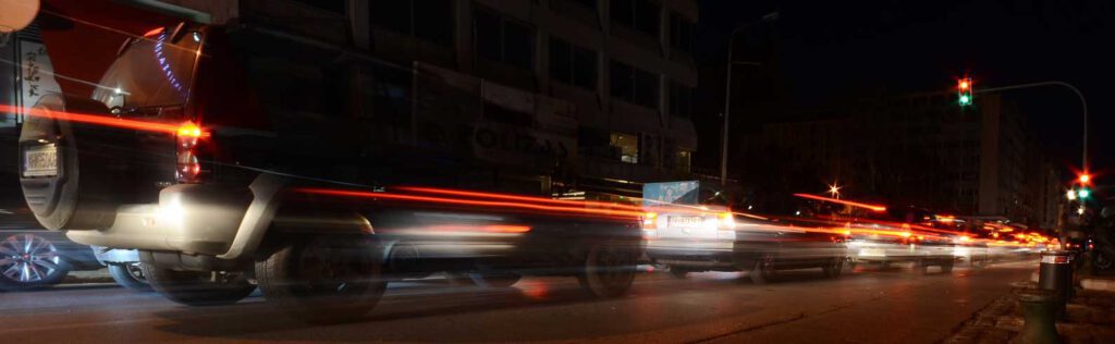 escena de lesiones personales en la noche